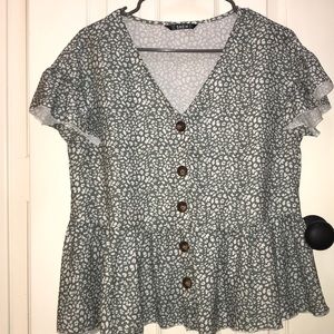 SHEIN leopard print babydoll top